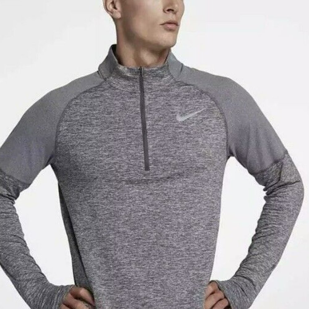 New With Tags. XL Men’s Nike Black Heather Dri-FIT Element 1/2 Zip